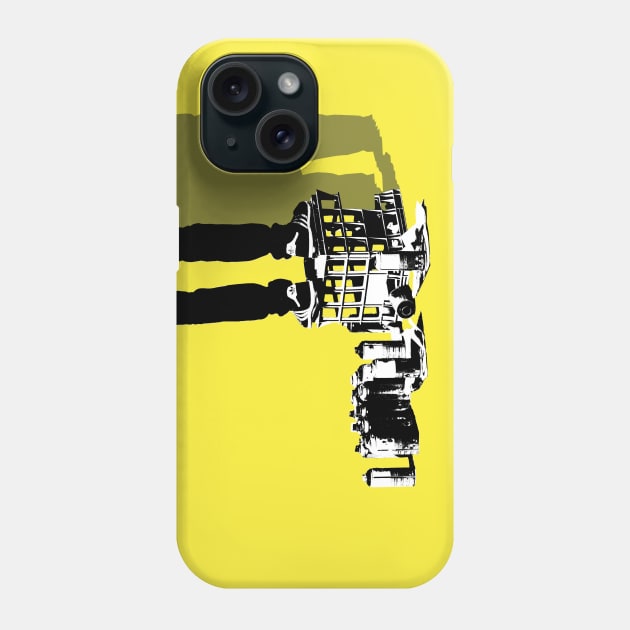 Street Artist on Yellow Phone Case by AKdesign