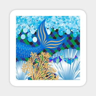 Blue Mermaid Magnet
