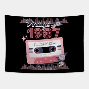 Vintage 1987 Limited Edition Music Cassette Birthday Gift Tapestry