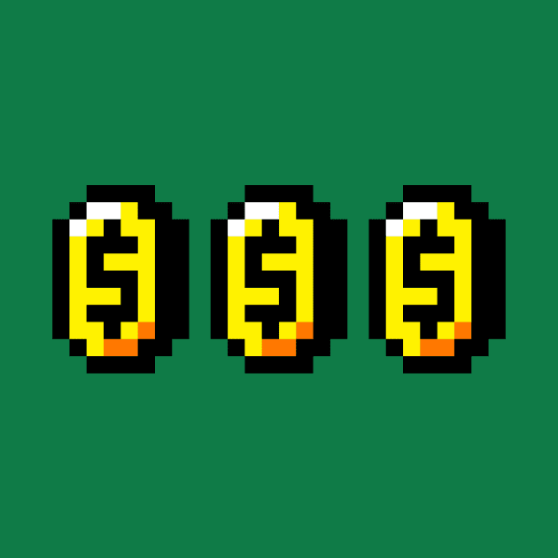 PIXEL GOLD COINS $$$ by CharlieCreator