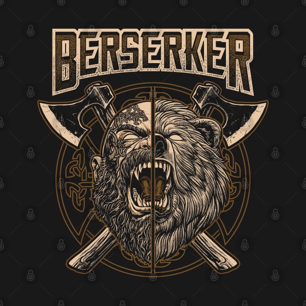 Norse Viking Berserker Pagan Bear Warrior by Blue Pagan