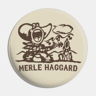 Merle Haggard - - 70s Style Fan Design Pin