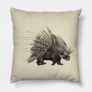 Porcupine with Extended Quills Pillow