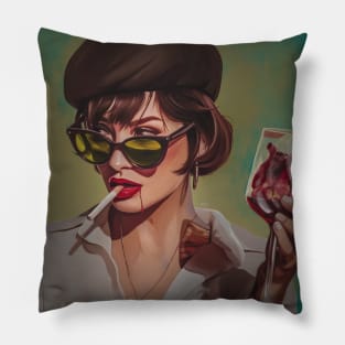 Smoking girl Pillow