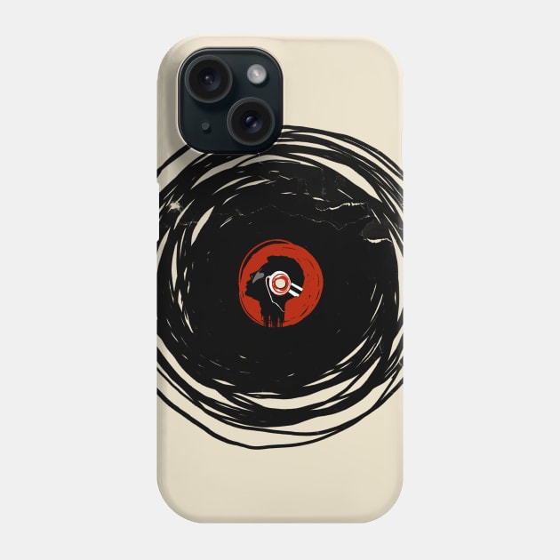 Vinyl Records Headphones man Phone Case by ddtk