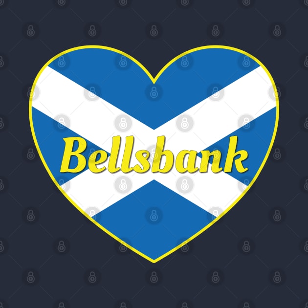 Bellsbank Scotland UK Scotland Flag Heart by DPattonPD