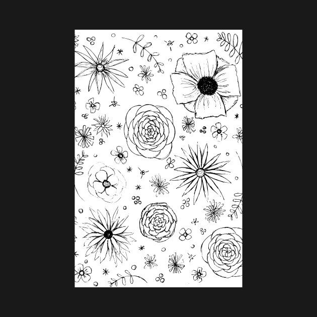 Floral Hand Drawn Pattern by Lavenderbuttons