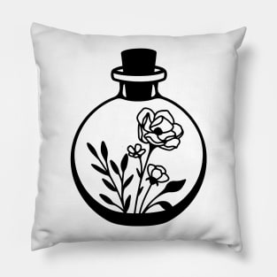 Minimalist floral terrarium Pillow