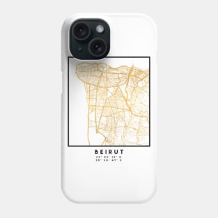 BEIRUT LEBANON CITY STREET MAP ART Phone Case