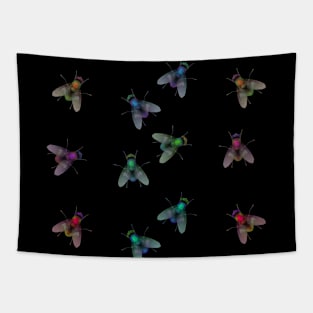 Colorful Fly Everywhere Tapestry