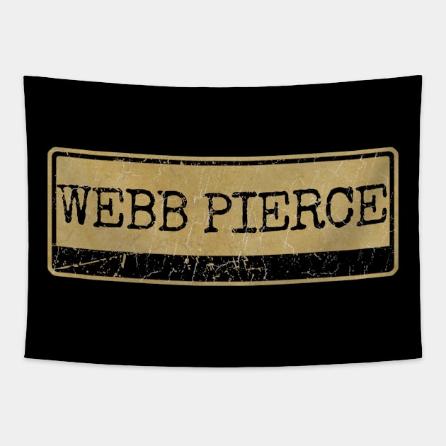 Aliska, text black retro - Webb Pierce Tapestry by Aliska