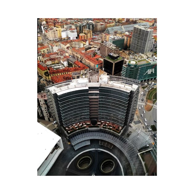 Looking Down in Milan. Piazza Gae Aulenti by IgorPozdnyakov