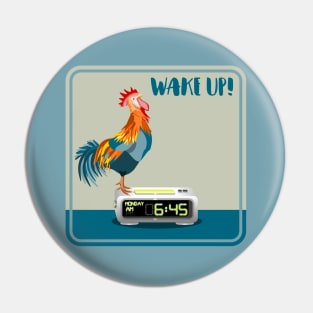 Rooster Alarm Clock Pin