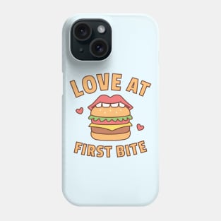 Love At First Bite Burger Doodle Phone Case