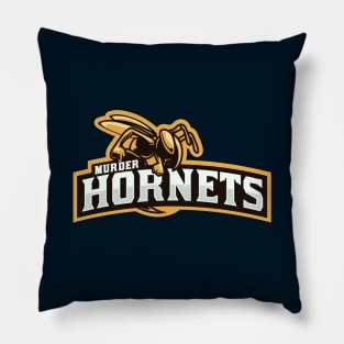 "Murder Hornets" Mock Sports Team Pillow