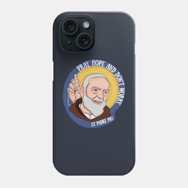 St. Padre Pio Phone Case by mfrancescon13