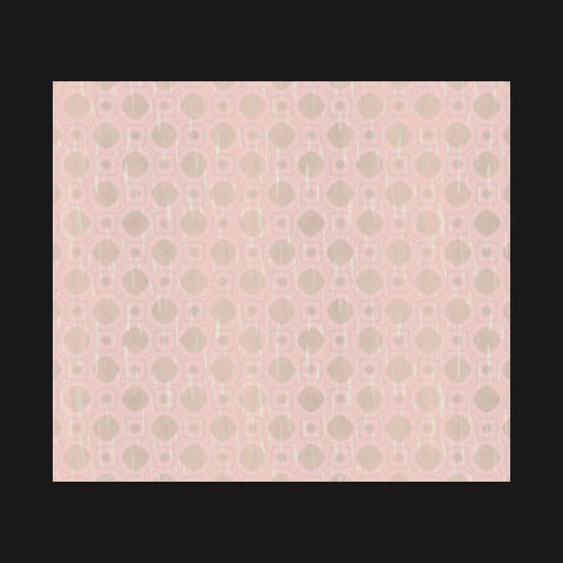 gold-colored rounded geometric shapes against matt pink by Uniquepixx