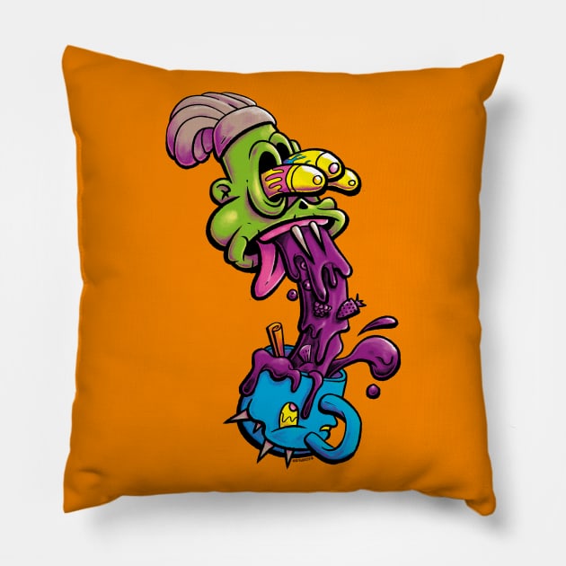 Colada morada Guagua fink dia de muertos Pillow by GaboZeta