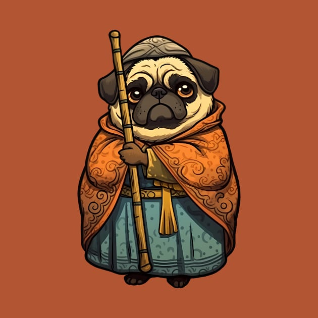 Cute Pope Pug Design by Brilliant Tee Shop