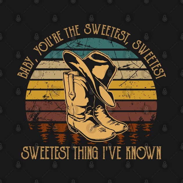 Baby, You're The Sweetest, Sweetest, Sweetest Thing I've Known Boots Music Lyric Hats by Beetle Golf