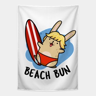 Beach Bun Funny Bunny Puns Tapestry