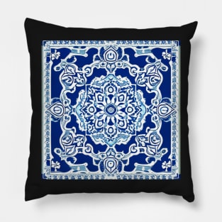 Lapis Blue Aesthetic Pattern Pillow