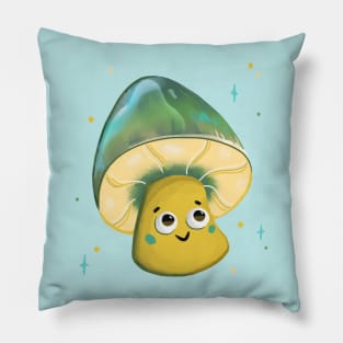 Cute Parrot Waxcap Mushroom Pillow