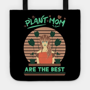 Plant mom planting love in the garden retro anime Tote