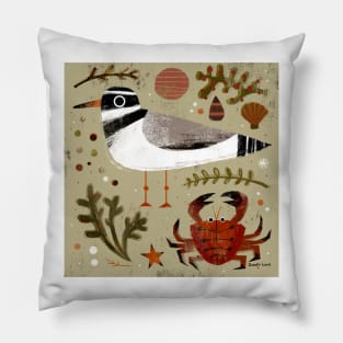 Plover and Crab Pillow