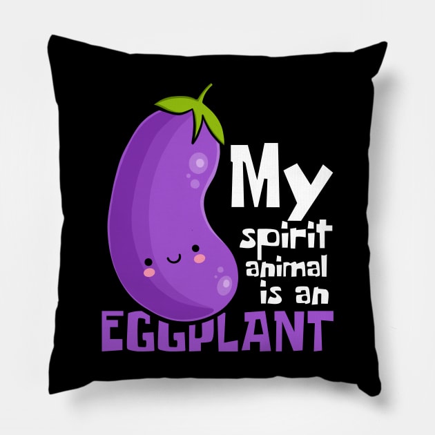 Eggplant Essence: My Unique Spirit Vegetable Pillow by DesignArchitect