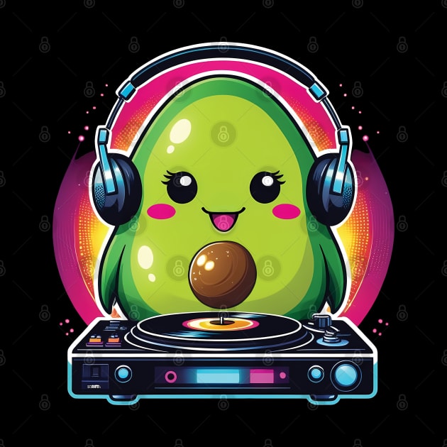 Kawaii Avocado DJ by ArtfulTat