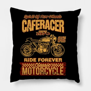 Classic Caferacer Motorcycle Pillow