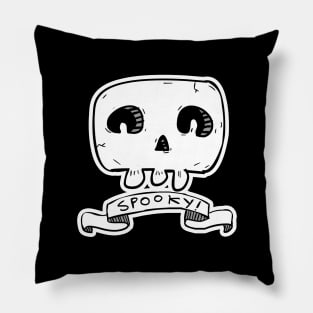 Spooky Skull Pillow