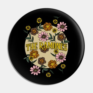 Ramones Name Personalized Flower Retro Floral 80s 90s Name Style Pin