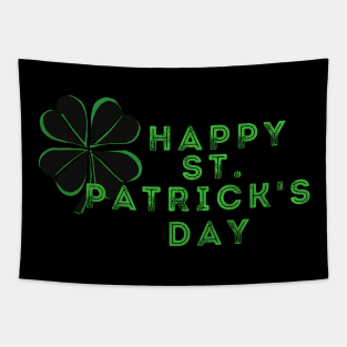 Happy St. Patricks Day With Four Clover Tapestry