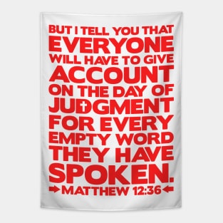 Matthew 12:36 Day Of Judgment Tapestry