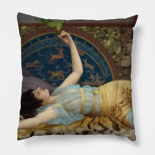 Dolce Far Niente by John William Godward Pillow