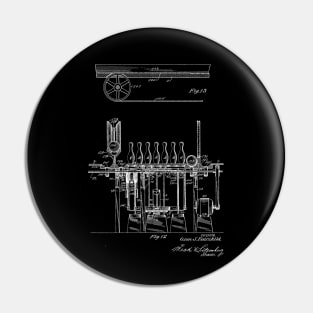 Automatic Bowling Machine Vintage Patent Drawing Pin