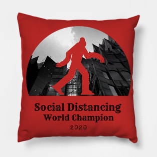 Social Distancing World Champion T-Shirt Pillow