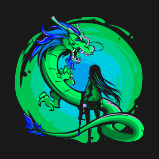 Dragon Girl (green) T-Shirt