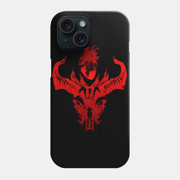 Devil and Heart - Red Phone Case by Scailaret