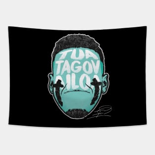 Tua Tagovailoa Miami Player Silhouette Tapestry