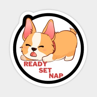 Ready Set Nap Corgi Magnet