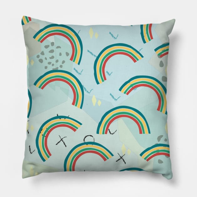 Terracotta Rainbow Pillow by Creative Meadows