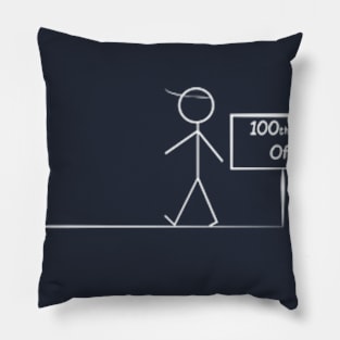 Happy 100th Day of School Teacher or Student Fun T-Shirt Pillow