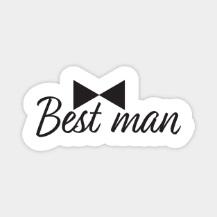 Best man text and Bow tie Magnet