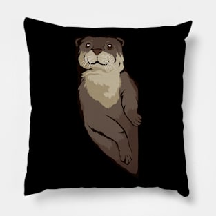 Sea Otter Looking From The Side Pillow