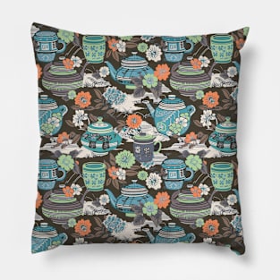 Tea time japanese style Pillow