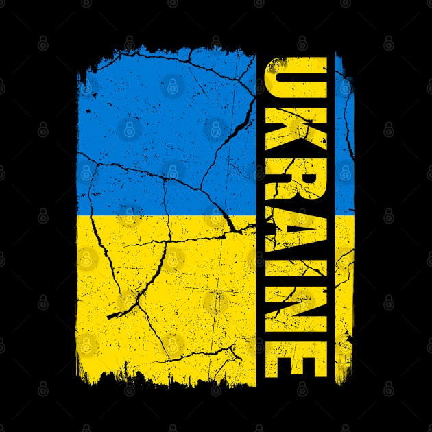 Vintage Ukrainian Flag Ukraine Pride Roots Heritage by snnt