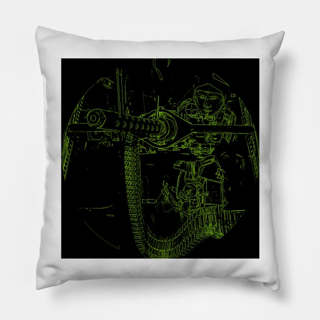 Gunner B-17 Flying Fortress Pillow by CANJ72